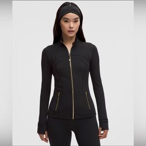 Lululemon Define Jacket Nulu, Black w Gold Zippers